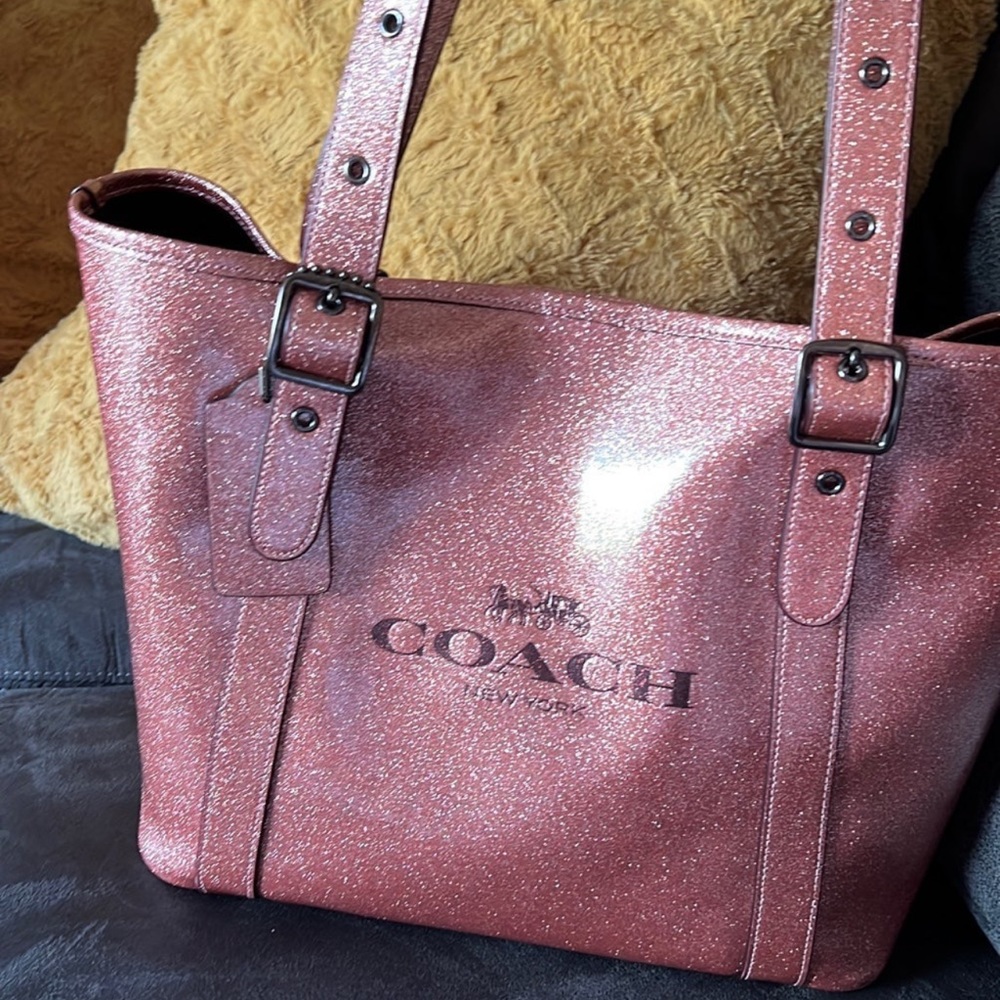 Coach limited edition pink sparkle tote